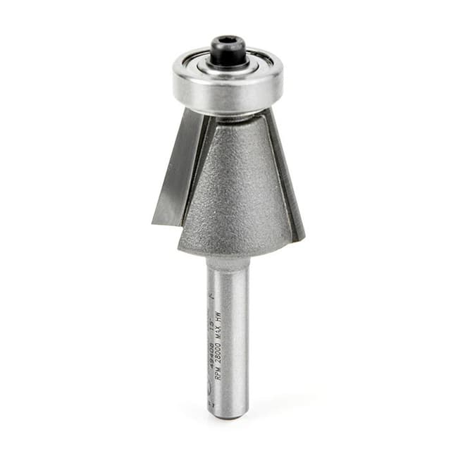 7/8" x 2-1/4" Chamfer Router Bit, 2-Flute, 1/4" Shank
