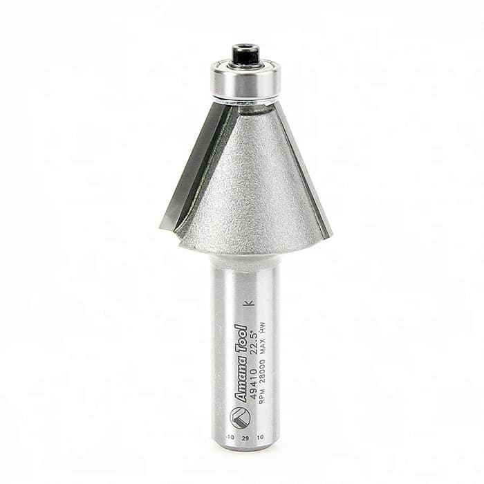 1-1/4" x 2-7/8" Chamfer Router Bit, 2-Flute, 1/2" Shank
