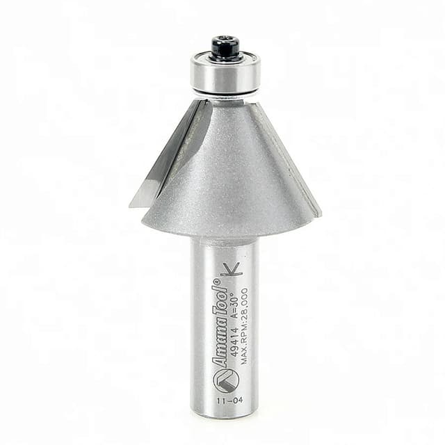 1-3/8" x 2-3/4" Chamfer Router Bit, 2-Flute, 1/2" Shank