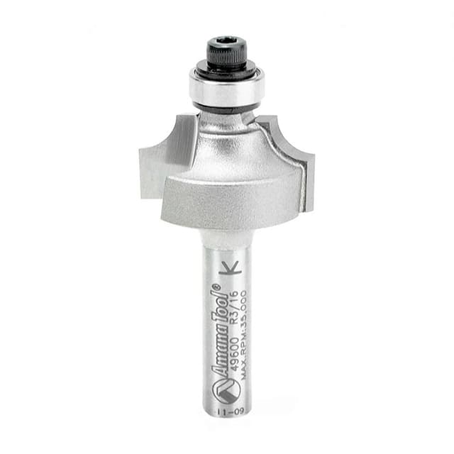 7/8" Dia x 1/2" Carbide Tipped Beading Bit, 3/16" Radius, 1/4" Shank