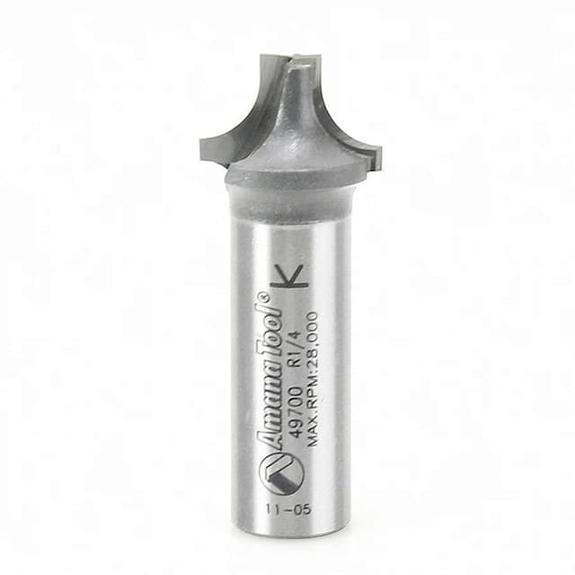 3/4" x 1/4" Radius Plunging Round Over Bit, 2-Flute, 1/2" Shank