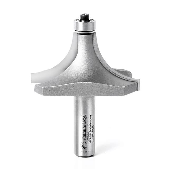 2-1/2" Dia x 1-1/4" Carbide Tipped Corner Round Bit, 1 Radius, 1/2" Shank