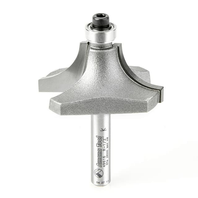 1-1/2" Dia x 3/4" Carbide Tipped Beading Bit, 1/2" Radius, 1/4" Shank