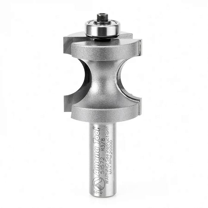 1-3/8" Dia x 1-5/16" Carbide Tipped Bull Nose Bit, 3/8" Radius, 1/2" Shank