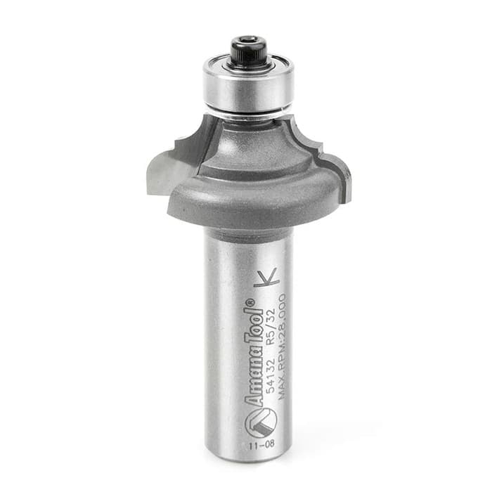 1-1/8" Dia x 1/2" Carbide Tipped Classical Cove/Bead Bit, 5/32" x 5/32" Radius, 1/2" Shank
