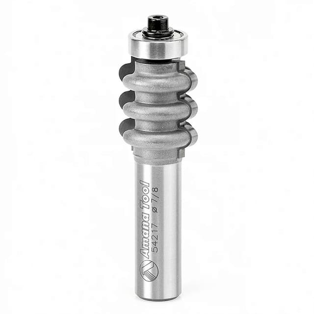 7/8" Dia x 1" Carbide Tipped Triple Bead 1/8" Radius, x 1/2" Shank