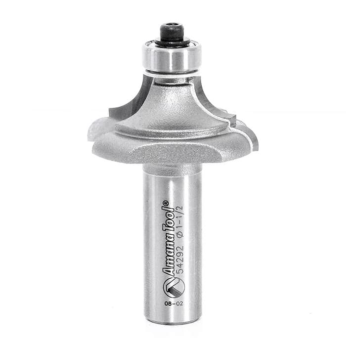 1-1/2" Dia x 5/8" Carbide Tipped Classical Cove/Bead Bit, 3/16" x 5/16" Radius, 1/2" Shank
