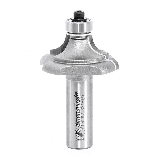 1-1/2" Dia x 5/8" Carbide Tipped Classical Cove/Bead Bit, 3/16" x 5/16" Radius, 1/2" Shank