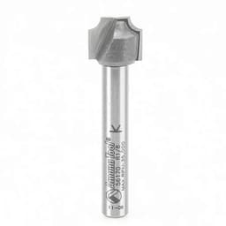 1/2" Dia x 3/8" Carbide Tipped Plunge Beading Bit, 1/8" Radius, 1/4" Shank