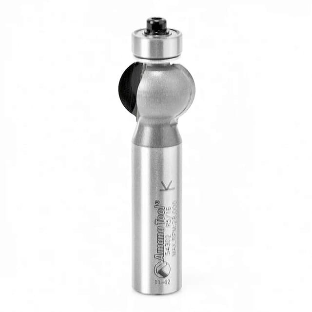3/4" Dia x 1/2" Carbide Tipped Edge Fluting Bit, 5/16" Radius, 1/2" Shank