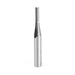 1/8" x 2" Double Straight Plastic Cutting Router Bit, 2-Flute, 1/4" Shank