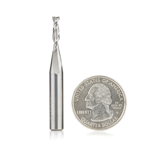 5/16" x 3" Up-Cut Spiral Plunge Bit, 2-Flute, 1/2" Shank, 1-1/8" Cutting Height