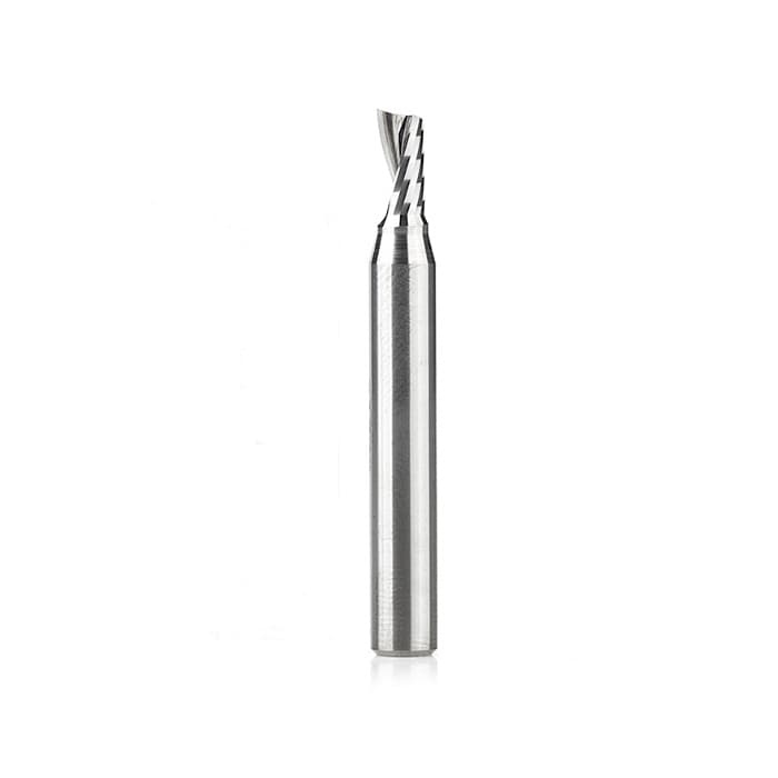 1/4" x 2" Up-Cut 'O' Plastic Cutting CNC Spiral Router Bit, 1-Flute, 1/4" Shank