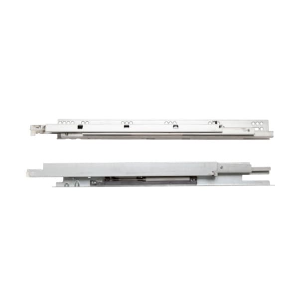 King Slide 3M52 Drawer Slide with 100lb Capacity, Full Extension, Side-Mount, Soft-Closing, Clear Zinc, 22