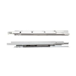 King Slide 3M52 Drawer Slide with 100lb Capacity, Full Extension, Side-Mount, Soft-Closing, Clear Zinc, 22