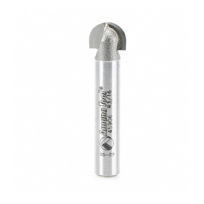 Amana Tool 45906 Carbide Tipped Core Box 3/16" Radius x 3/8" Dia x 1/4" x 1/4" Shank