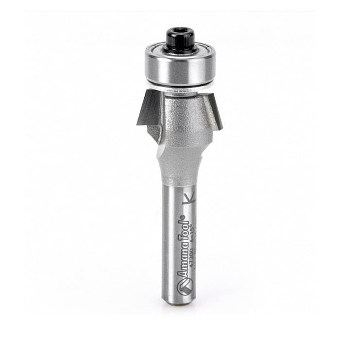 5/8" x 15° Bevel Laminate Trim Bit, 2-Flute, 1/4" Shank
