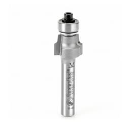 1/2" Dia x 3/8" Carbide Tipped No-File Trim .059 Radius Bevel Trim Bits, 1/2" Shank
