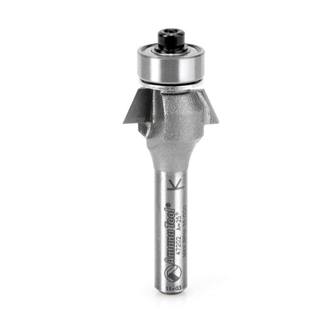 3/4" x 25° Bevel Laminate Trim Bit, 2-Flute, 1/4" Shank