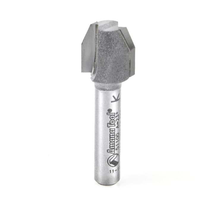1/2" x 1-3/4" Combination Bevel/Flush Laminate Trim Bit, 2-Flute, 1/4" Shank