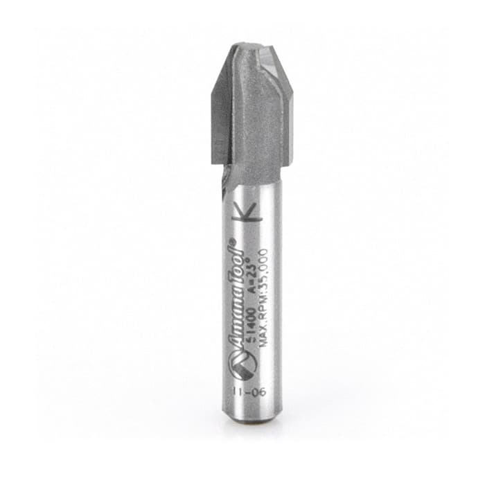 11/32" x 1-5/8" Combination Bevel/Flush Laminate Trim Bit, 2-Flute, 1/4" Shank