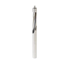 1/4" x 3" Plastic Spiral Flush Trim Bit with Double Ball Bearing, 1/4" Shank