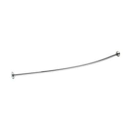 5' Oval Curved Shower Rod with 6" Bow, Bright Stainless Steel