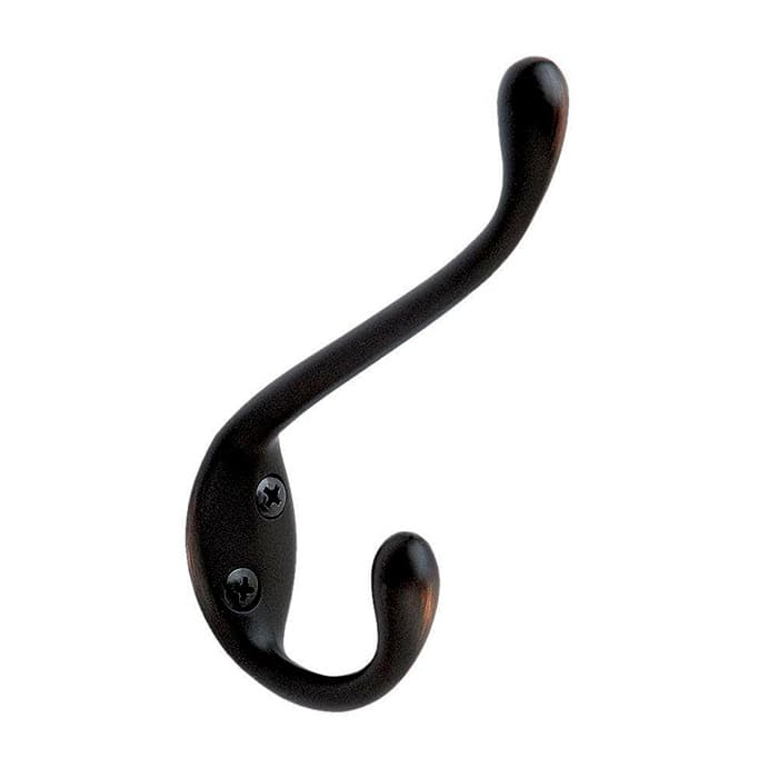 4-7/16" x 4-1/4" Large Coat/Hat Hook, Oil-Rubbed Bronze Finish