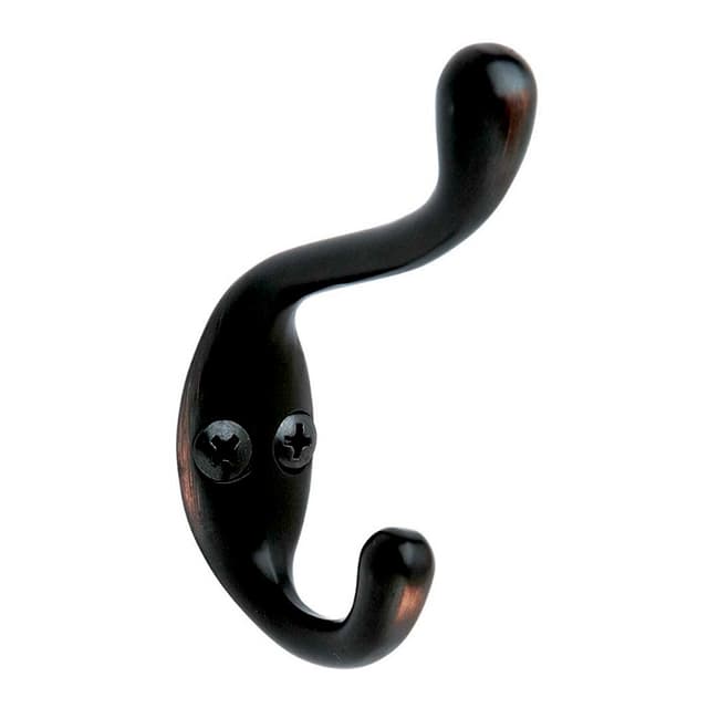 3-5/16" x 3-1/4" Medium Coat/Hat Hook, Oil-Rubbed Bronze Finish