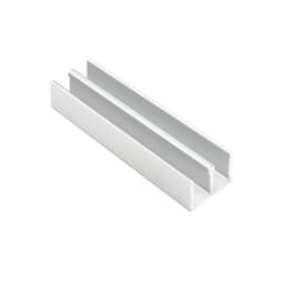 48A34 6' x 3/4" Sliding Door Upper Guide, Clear Anodized Aluminum Finish