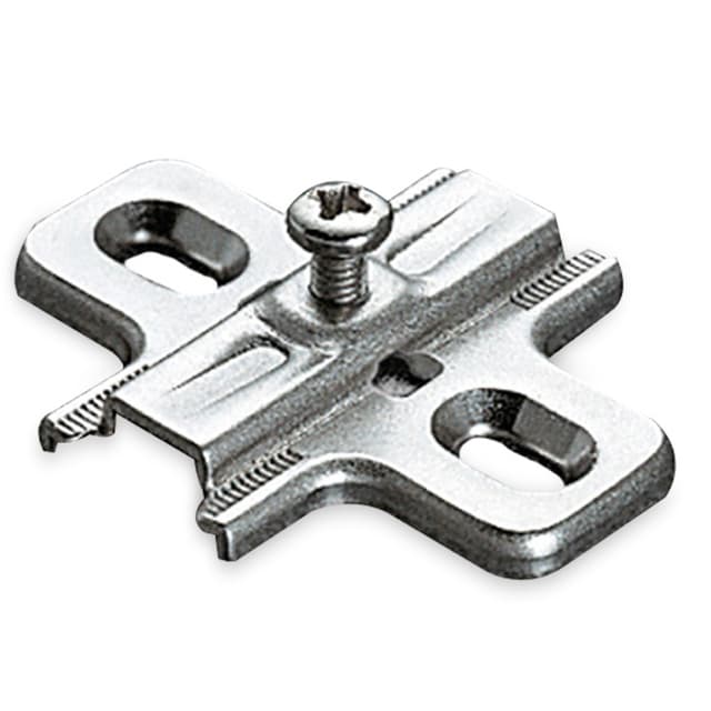 Series 200 Cam Adjustable Wing Mounting Plate, Nickel-Plated, Screw-On, 3mm