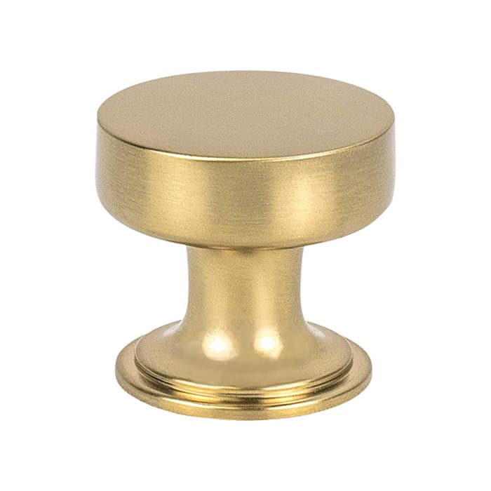 1-3/16" Folklore Cabinet Knob, Modern Brushed Gold