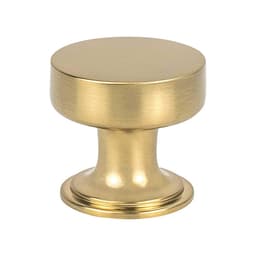 1-3/16" Folklore Cabinet Knob, Modern Brushed Gold