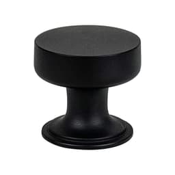 1-3/16" Folklore Cabinet Knob, Matte Black