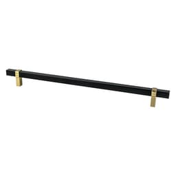 18" Rivet Rebel Appliance Pull, Matte Black/Modern Brushed Gold