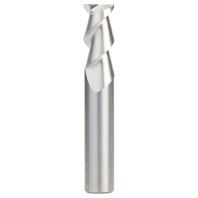 CNC 1/2" x 1" 55° Solid Carbide Aluminum/Acrylic Cutting Helix End Mill Bit, 2-Flute, 1/2" Shank