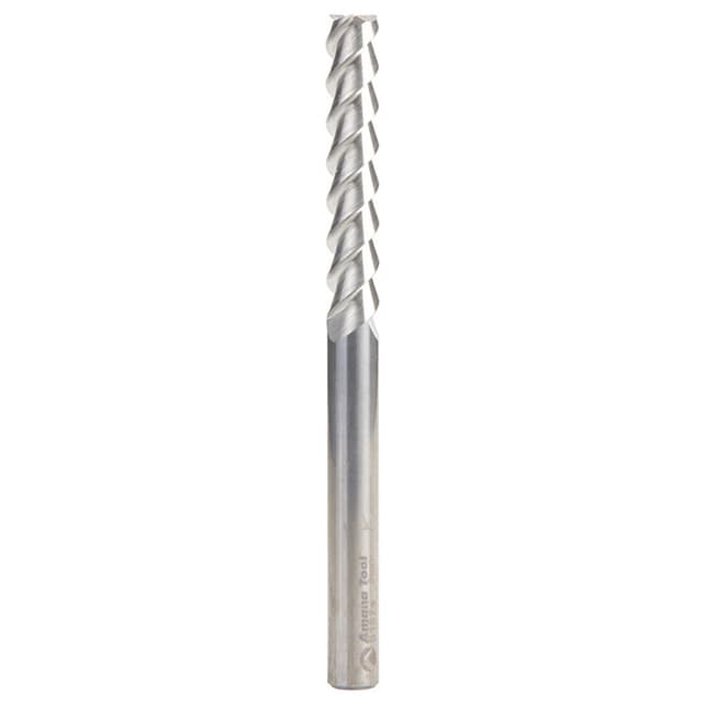 8mm x 45mm 55° CNC Solid Carbide Aluminum/Acrylic Cutting Helix End Mill Bit, 3-Flute, 8mm Shank