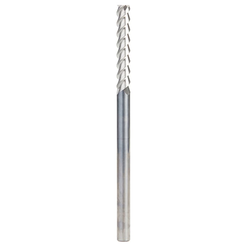 6mm x 35mm 55° CNC Solid Carbide Aluminum/Acrylic Cutting Helix End Mill Bit, 3-Flute, 6mm Shank