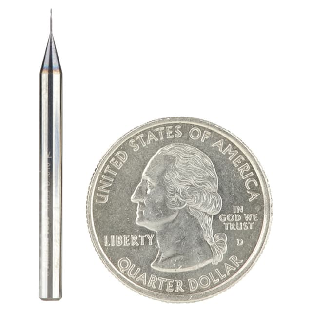 0.010" AlTiN Coated CNC Steel Ball End Mini Mill Bit, 2-Flute