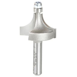 1" x 3/8" Radius Corner Round Router Bit with Lower Ball Bearing, 2-Flute, 1/4" Shank