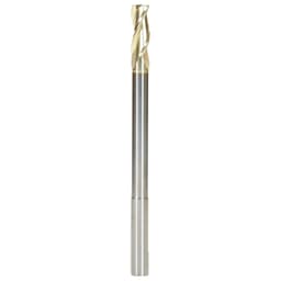 1/2" Dia x 1-1/4" Extra Long CNC 2D/3D Carving Flat Bottom 0.10° Angle Solid Carbide Router Bit, 3 Flute, 1/2" Shank