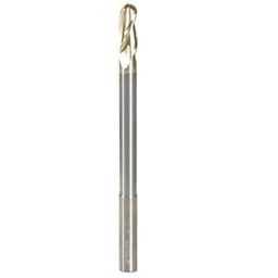 1/2" Dia x 1/4" Radius Extra Long CNC 2D/3D Carving Ball Nose 0.10° Straight Angle Solid Carbide Router Bit, 1/2" Shank