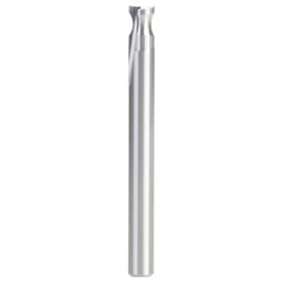 3/16" Radius x 1/4" x 2-1/2" Solid Carbide 'O' Flute, Plastic Edge Rounding Straight Router Bit, 2-Flute, 1/4" Shank