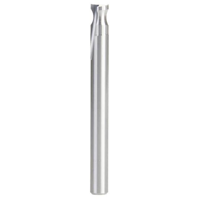 3/16" Radius x 1/4" x 2-1/2" Solid Carbide 'O' Flute, Plastic Edge Rounding Straight Router Bit, 2-Flute, 1/4" Shank