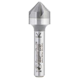 1/2" x 1/4" CNC 90° Angle Countersink/Chamfer Router Bit, 5 Flute, 1/4" Shank