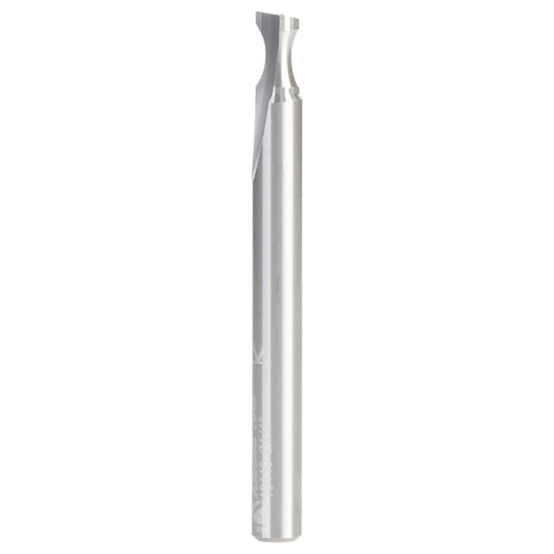 1/4" Radius x 1/4" x 2-1/2" Solid Carbide 'O' Flute, Plastic Edge Rounding Straight Router Bit, 1-Flute, 1/4" Shank