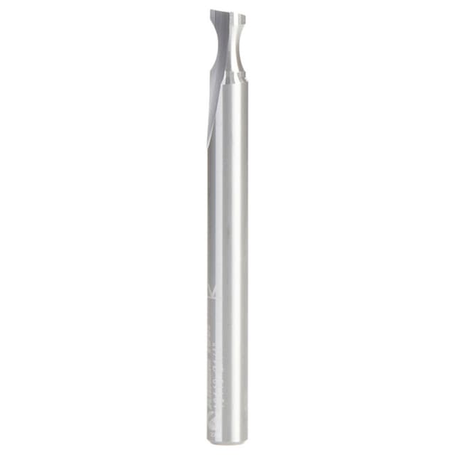 1/4" Radius x 1/4" x 2-1/2" Solid Carbide 'O' Flute, Plastic Edge Rounding Straight Router Bit, 1-Flute, 1/4" Shank