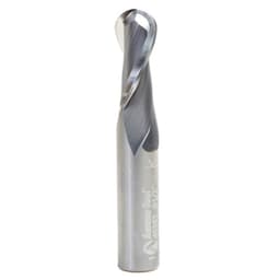 1/2" x 3" Up-Cut Ball Nose Spiral Router Bit, 2-Flute, 1/2" Shank