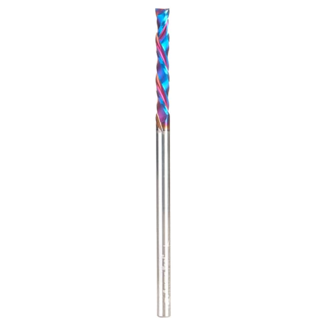 3mm Dia x 21mm CNC Solid Carbide Spektra Extreme Tool Life Coated Compression Spiral Bit, 2 Flute, 3mm Shank