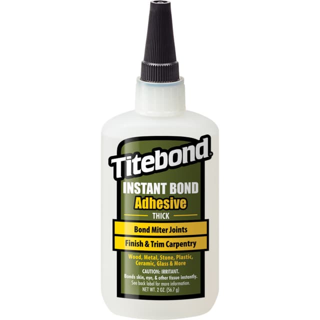 Titebond Instant Bond Thick Wood Glue, Clear, 2 oz Bottle